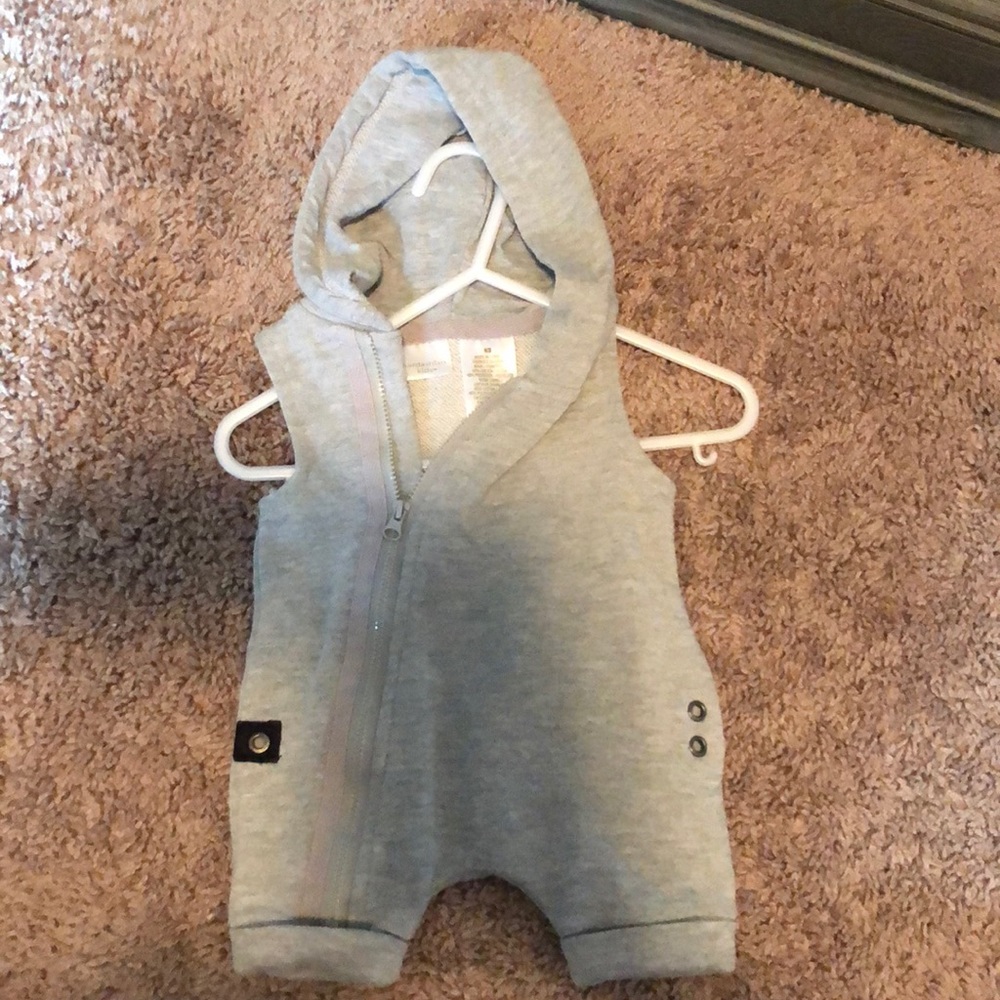 Baby boy zip up romper